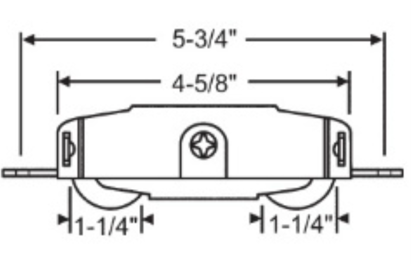 Delta Disco 2003 Stainless Steel Tandem Patio Door Roller Assembly - Heavy-Duty